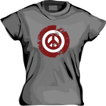 Peace Icon Grunge Girly T-shirt
