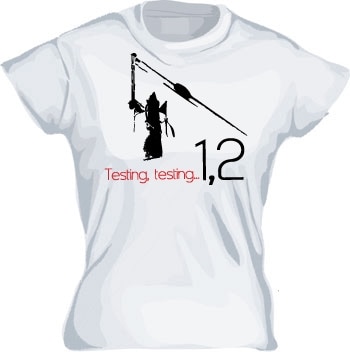 Testing Testing 1-2 Girly T-shirt