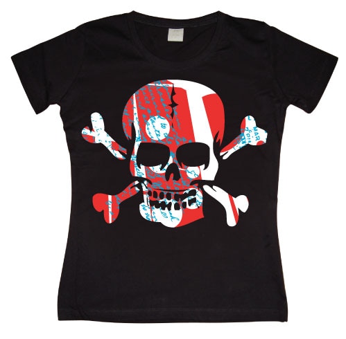 Colorful Skull Girly T-shirt