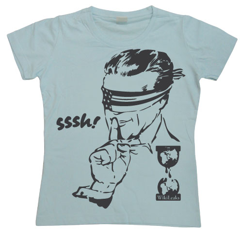 USA Goes Sssh! Wikileaks Girly T-shirt
