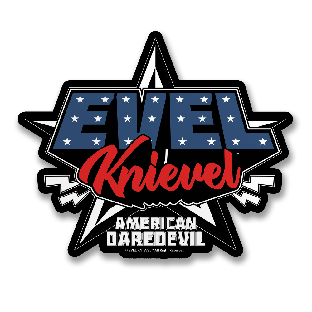 Evel Knievel Patch Sticker
