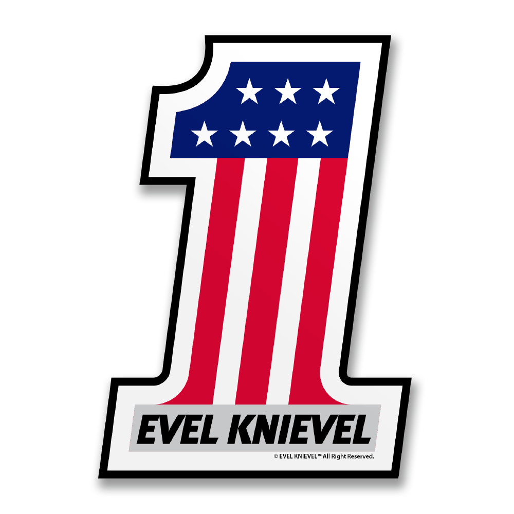 Evel Knievel No. 1 Sticker