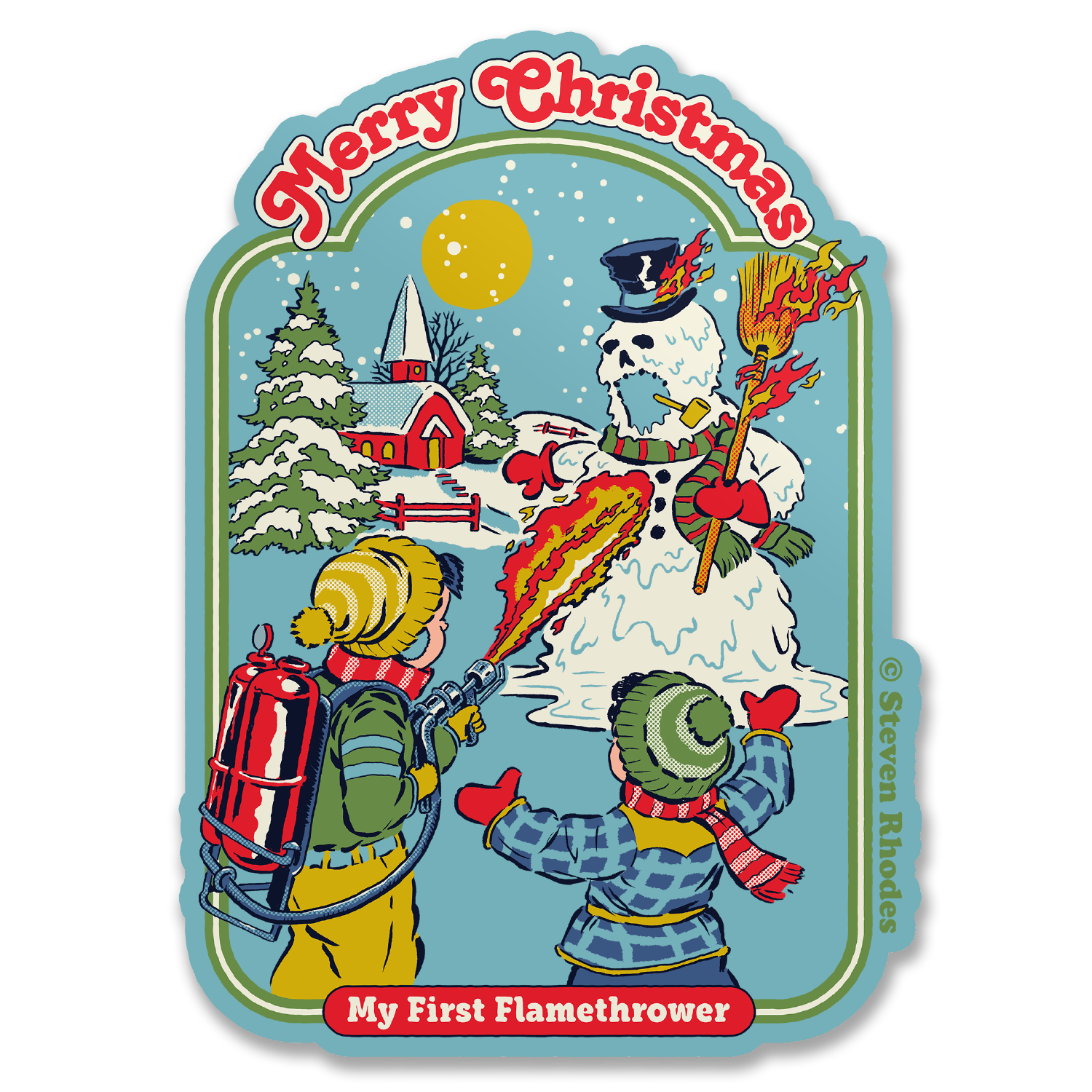 Steven Rhodes - Merry Christmas Sticker