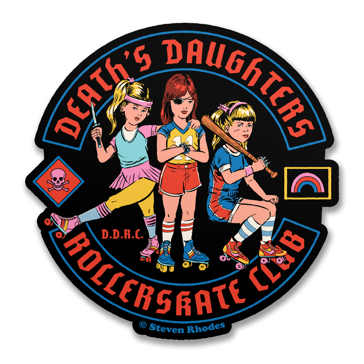 Steven Rhodes - Death's Daughter Rollerskate Club Sticker