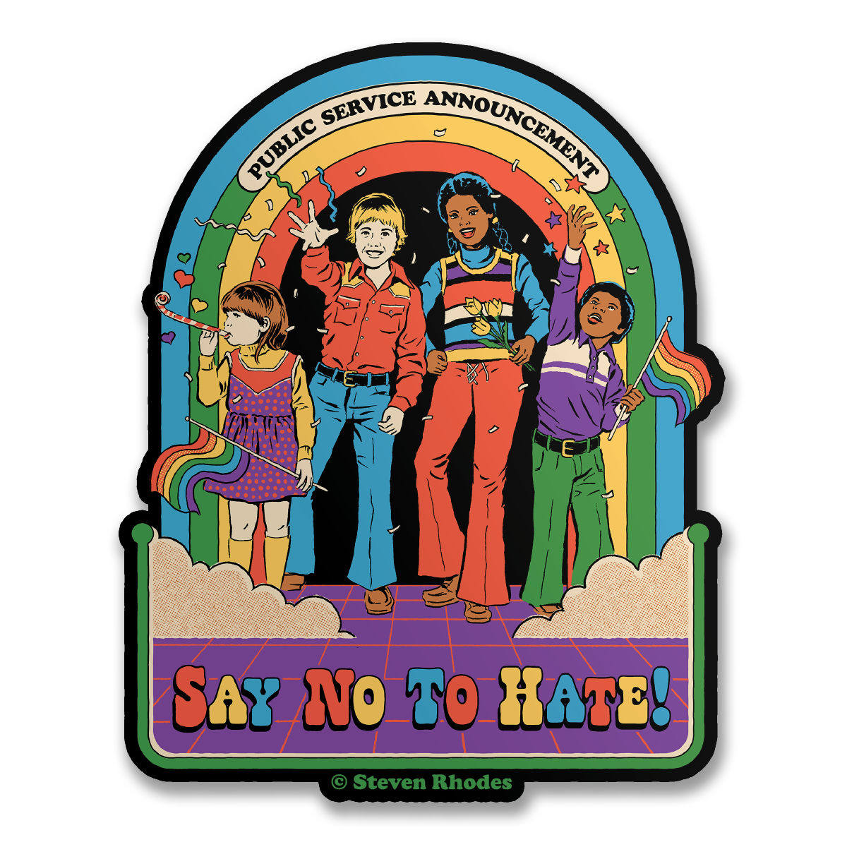 Steven Rhodes - Say No To Hate Sticker