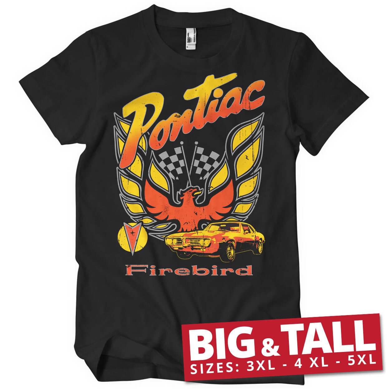 Pontiac Firebird Retro Big & Tall T-Shirt