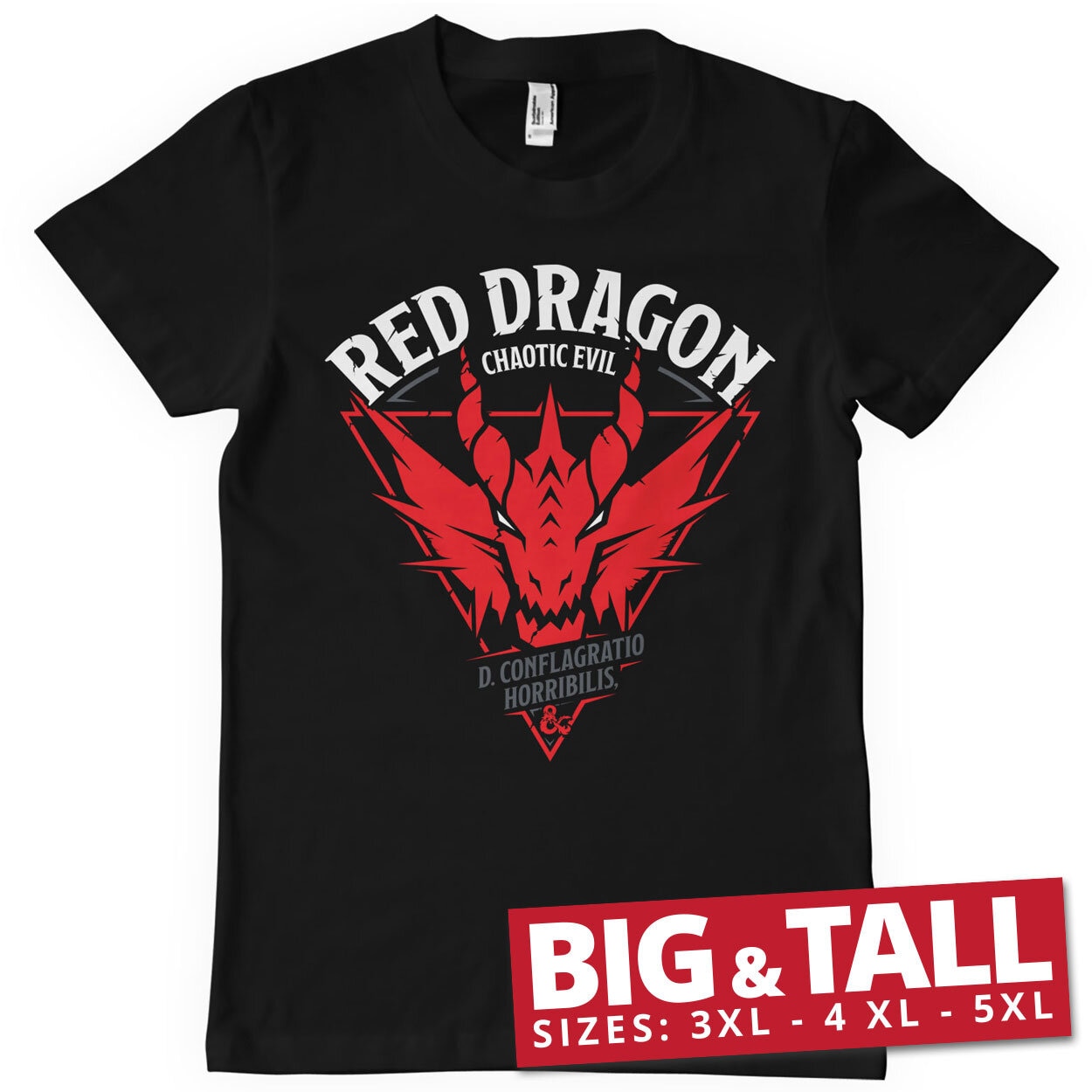 Red Dragon - Chaotic Evil Big & Tall T-Shirt