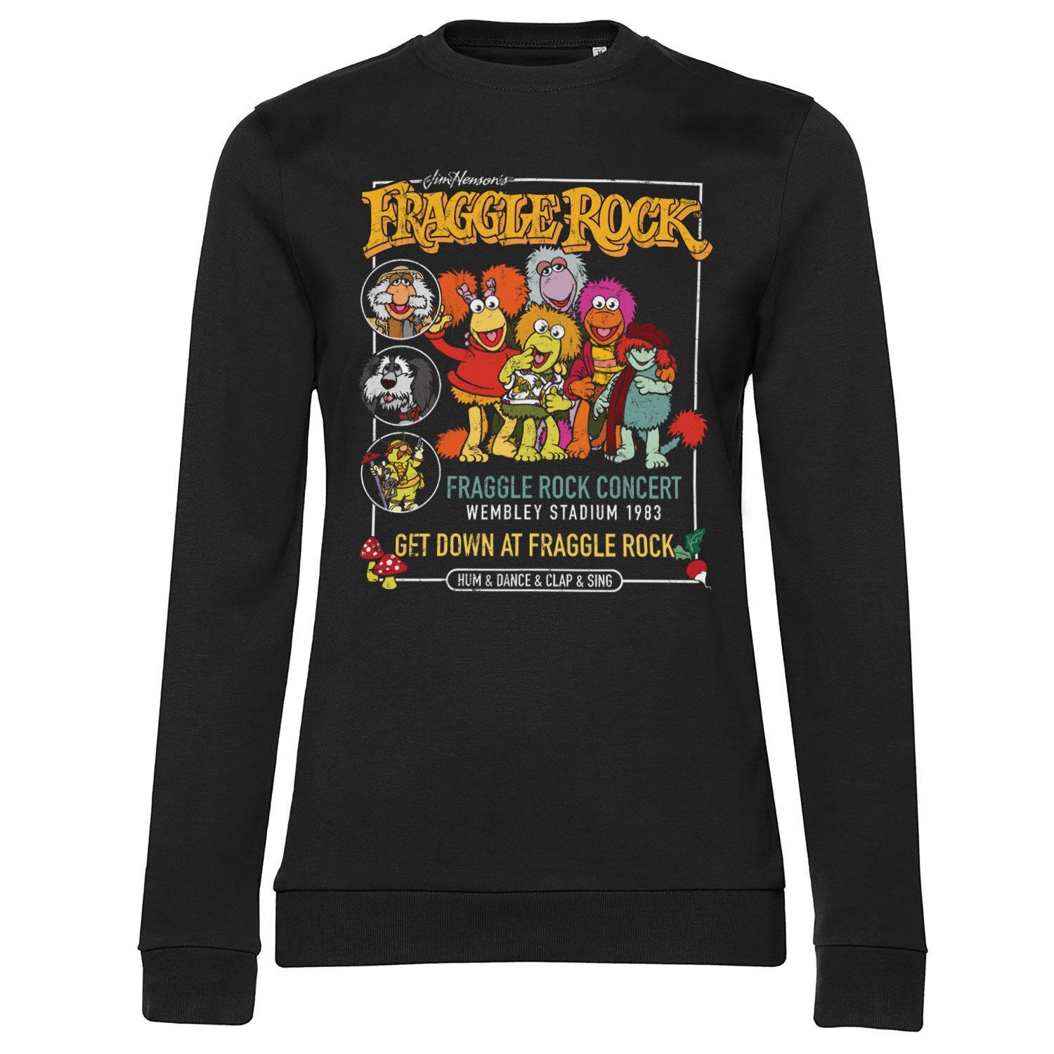 Fraggle Rock Concert Girly Sweatshirt