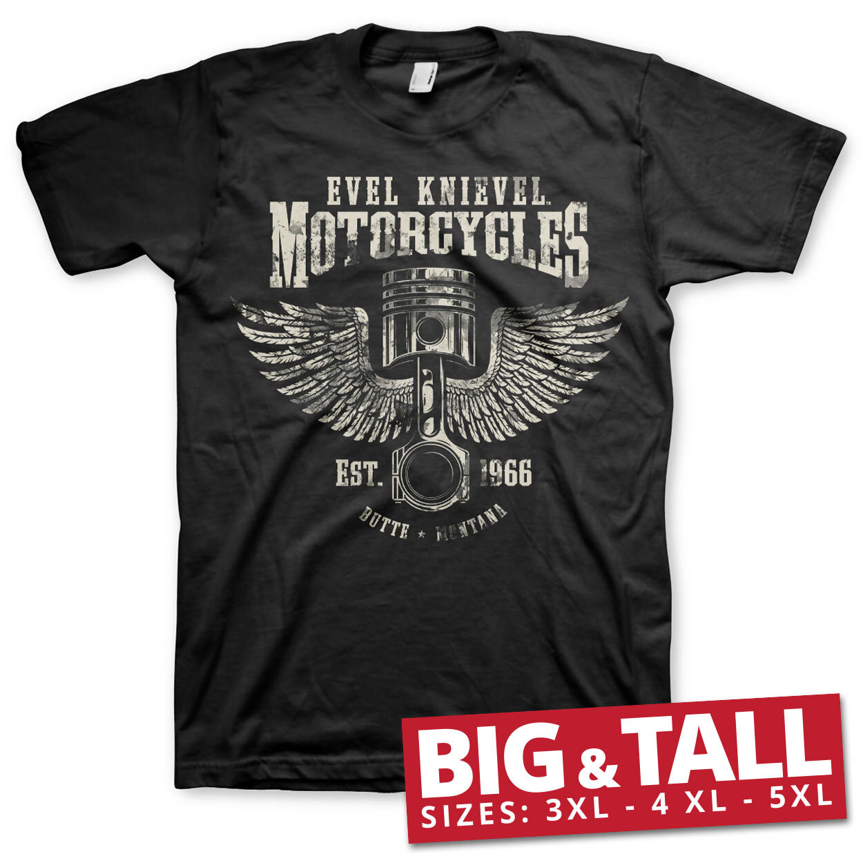 Evel Knievel Motorcycles Big & Tall T-Shirt