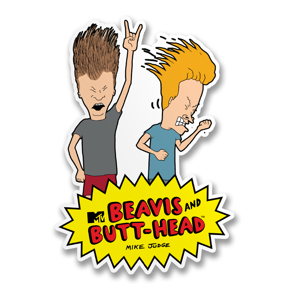 Beavis and Butt-Head Headbanging Sticker