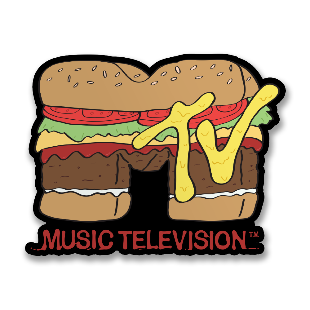 MTV Hamburger Logo Sticker