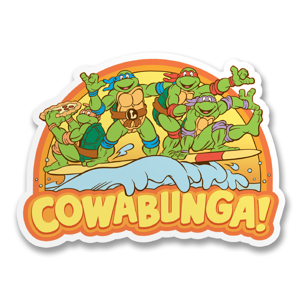 Cowabunga Sticker