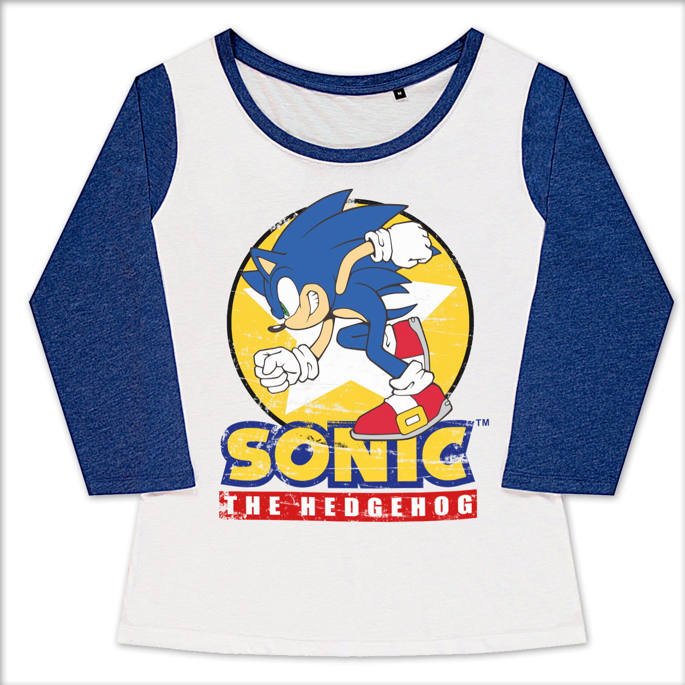 Fast Sonic - Sonic The Hedgehog Girly Baseball Tee
