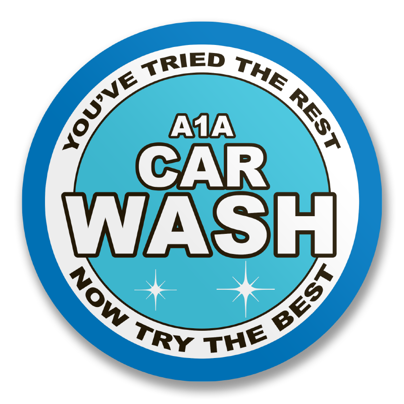 A1A Car Wash Sticker