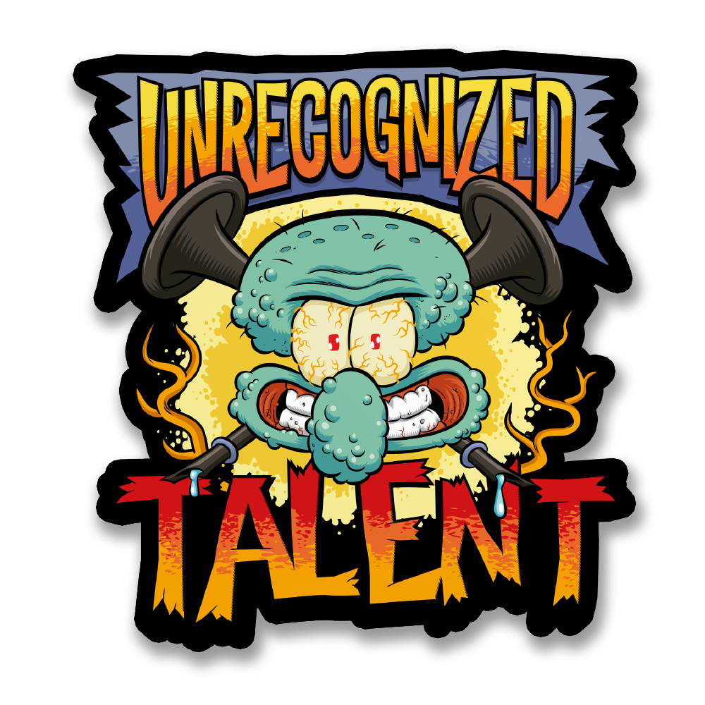 Squidward Tentacles - Unrecognized Talent Sticker