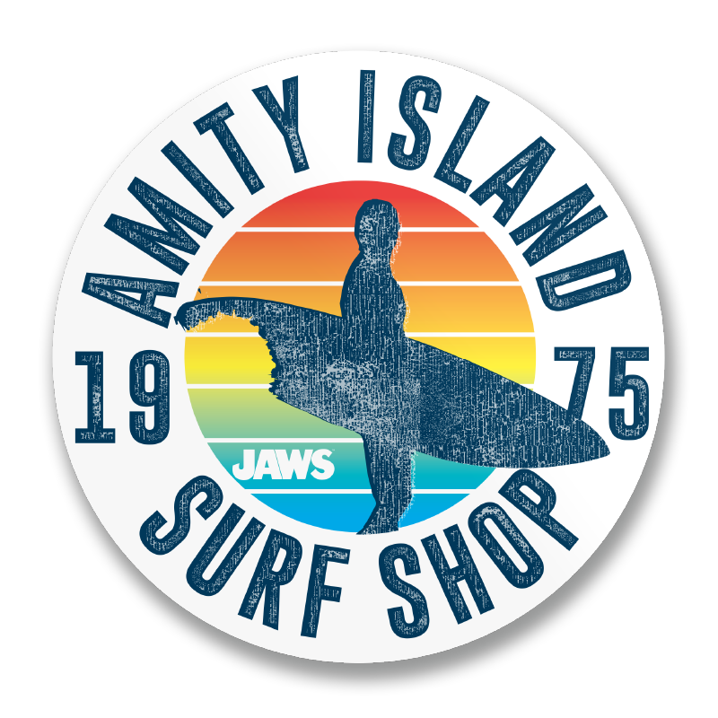 Amity Island Surf Shop Since 1975 Sticker