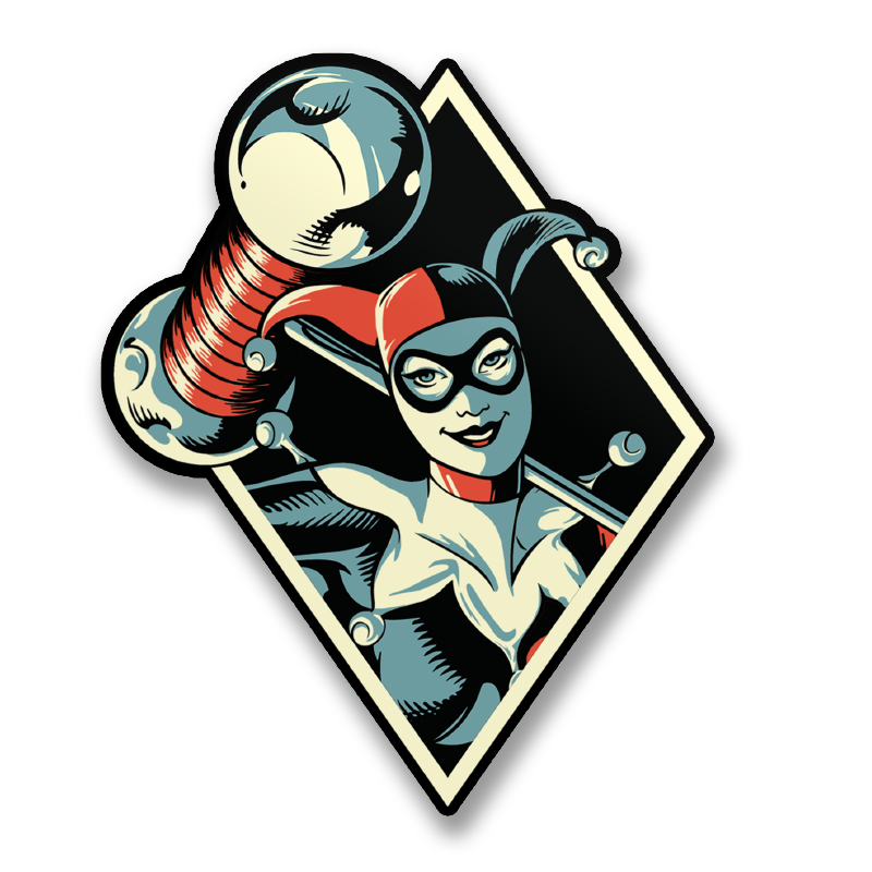 Harley Quinn Big Bat Sticker
