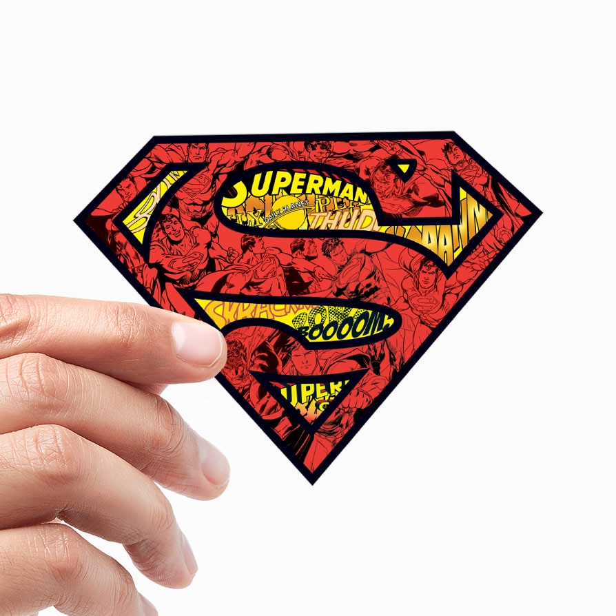 Superman Mash-Up Shield Sticker