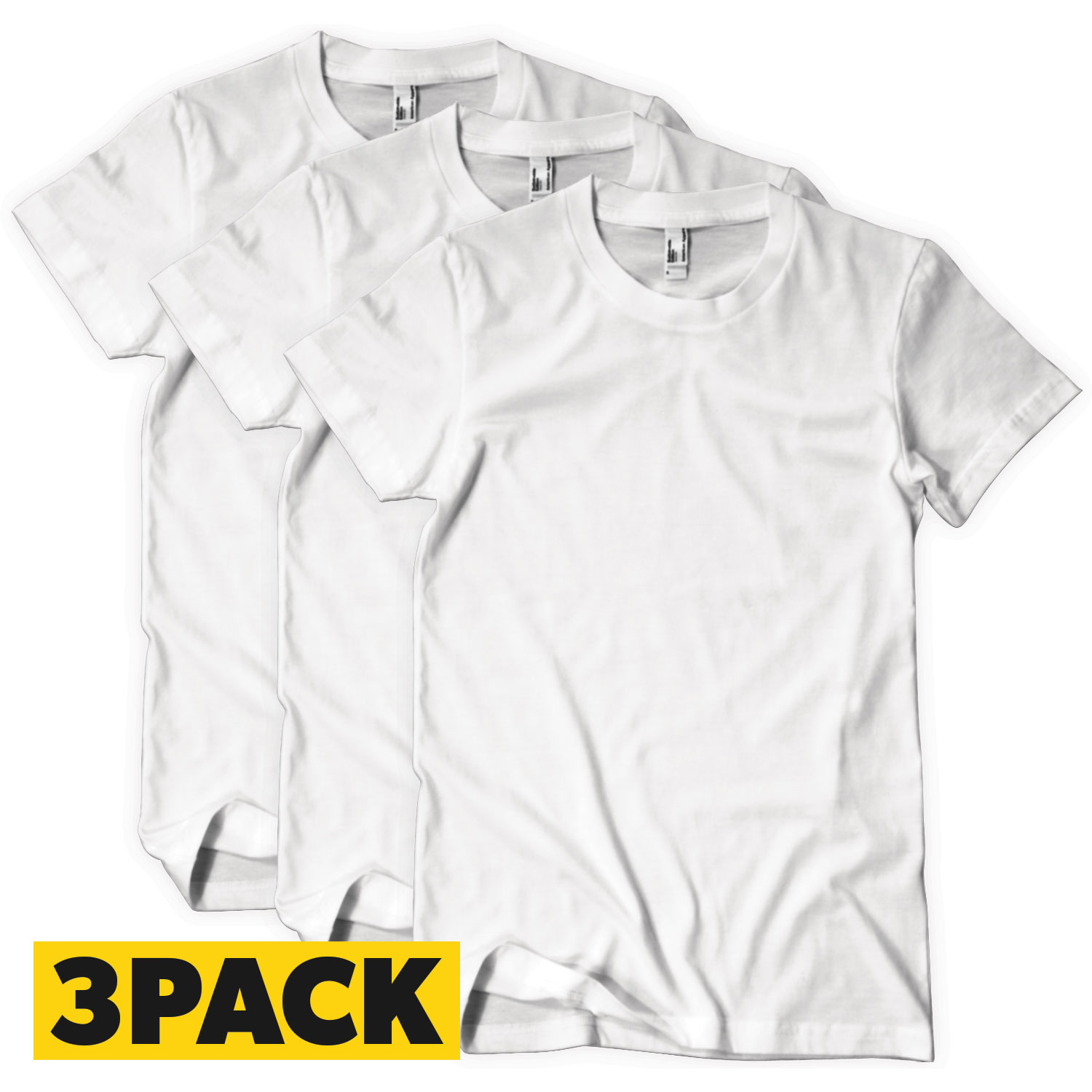 T-Shirts Big Pack Svart - 3 pack