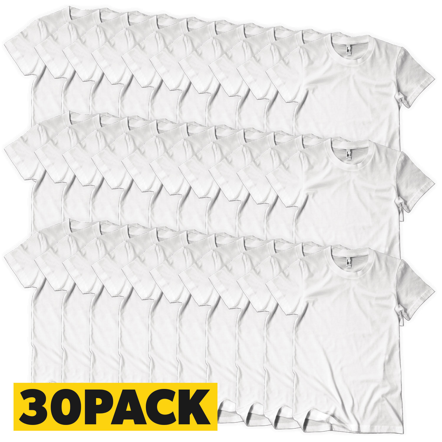 T-Shirts Megapack White - 30 pack