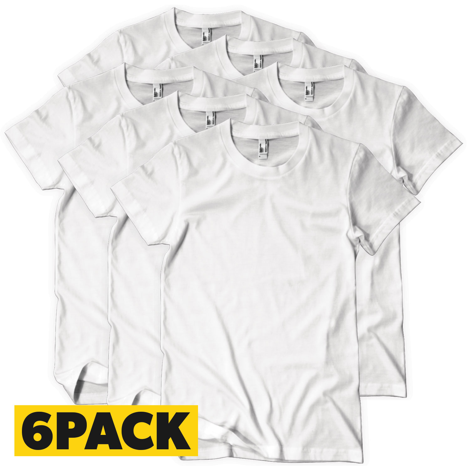 T-Shirts Bigpack White - 6 pack